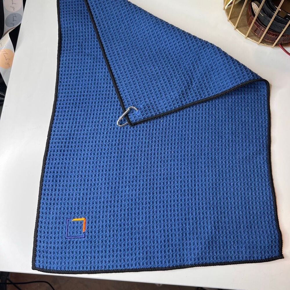 Club glove golf microfiber cart towel embroidered logo 2 pieces